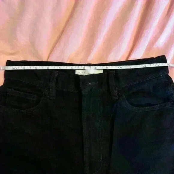 Oak + Fort Black Straight Leg  Ripped Jeans - 26 - Picture 11 of 12